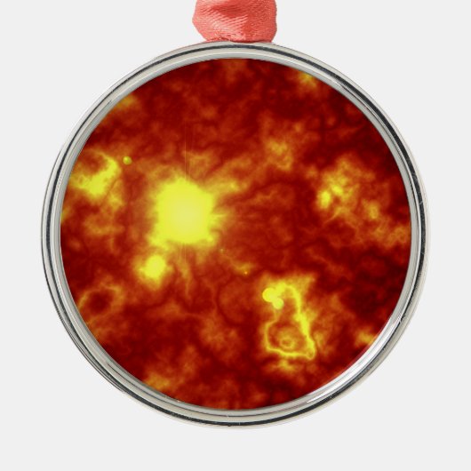 Orange und Gelb Ornament Aus Metall (Vorne)