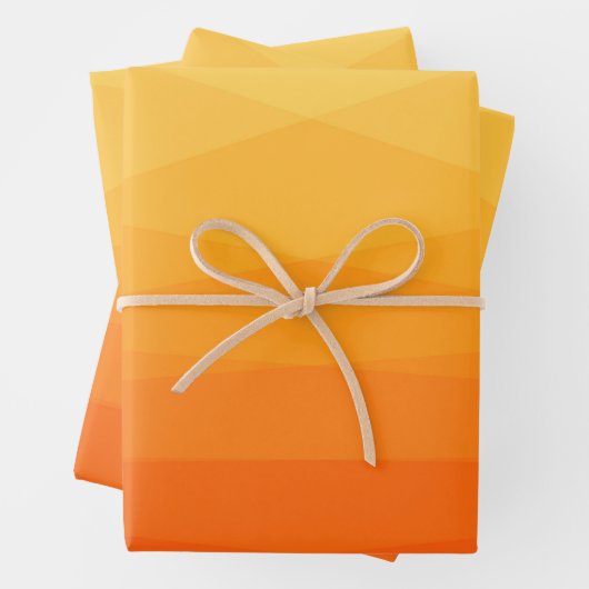 Orange und Gelb Polygonal Geschenkpapier Set (Beispiel)