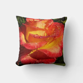 Orange und Gelb Rose Kissen