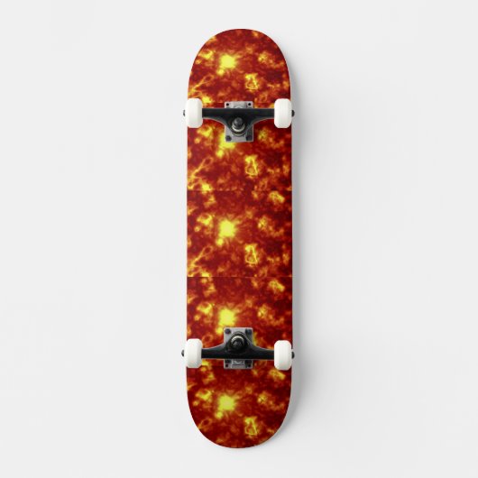 Orange und Gelb Skateboard (Vorderseite)