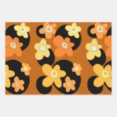 Orange und gelbe Blumen Geschenkpapier Set (Vorderseite 2)