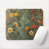 Orange und gelbe Blumen Mousepad (Mit Mouse)