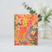 Orange und gelbe Blumen Postkarte (Stehend Vorderseite)