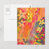 Orange und gelbe Blumen Postkarte (Vorne/Hinten)