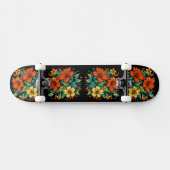 Orange und gelbe Blumen Skateboard (Horizontal)