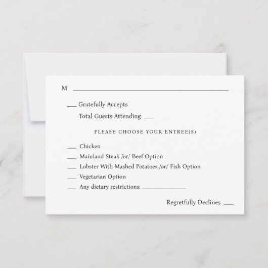 Orange und Gelbe goldene Blüte mit Meeres-RSVP-Kar RSVP Karte (Rückseite)