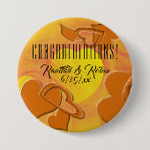 Orange und gelbe Herz-Kontur des Button (Vorderseite)