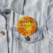 Orange und gelbe Herz-Kontur des Button (Beispiel)