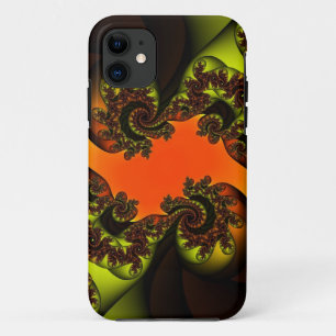 orange und gelbe Paisley iPhone 11 Hülle
