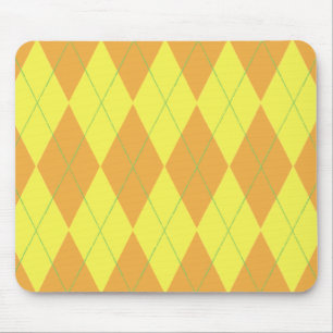 Orange und Gelbe Raute Mousepad
