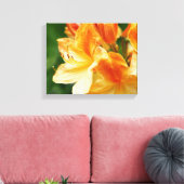 Orange und Gelbe Rhododendron Blume Leinwanddruck (Insitu (Wohnzimmer))