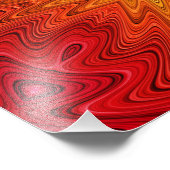 Orange und Gelbe Sonne/Star/Herz Mandala Fotodruck (Ecke)