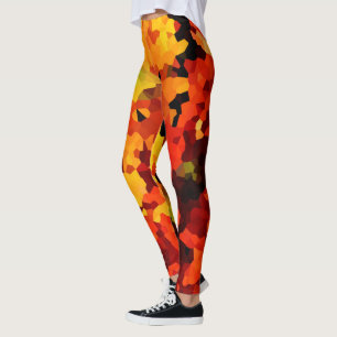 Orange und gelbe Sonnenblumen Leggings