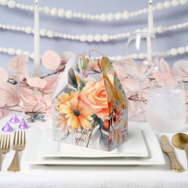 Orange und Gelbe Wasserfarben Florals Geschenkschachtel