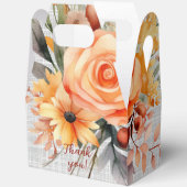 Orange und Gelbe Wasserfarben Florals Geschenkschachtel (Offen)