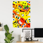 ORANGE- UND GELBEN-FÄHIGKEITEN-KOLLAGE-POSTER POSTER (Heimbüro)