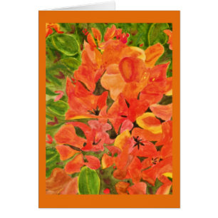 Orange und gelbes Bouganvilla-Aquarell