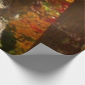 Orange- und Gelbfallbäume Herbstfotografie Holzposter (Ecke)