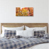 Orange- und Gelbfallbäume Herbstfotografie Leinwanddruck (Insitu (Schlafzimmer))