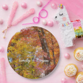 Orange- und Gelbfallbäume Herbstfotografie Pappteller (Party)