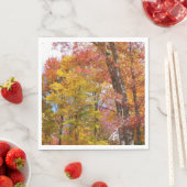 Orange- und Gelbfallbäume Herbstfotografie Serviette (Beispiel)