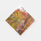 Orange- und Gelbfallbäume Herbstfotografie Serviette (Ecke)