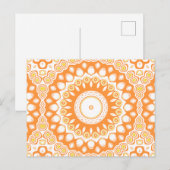 Orange- und Gelbstrahlmuster Postkarte (Vorne/Hinten)