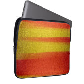 Orange und Gold Edelstahl Laptopschutzhülle (Vorne Rechts)