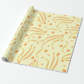 orange und gold geschenkpapier (Ungerollt)