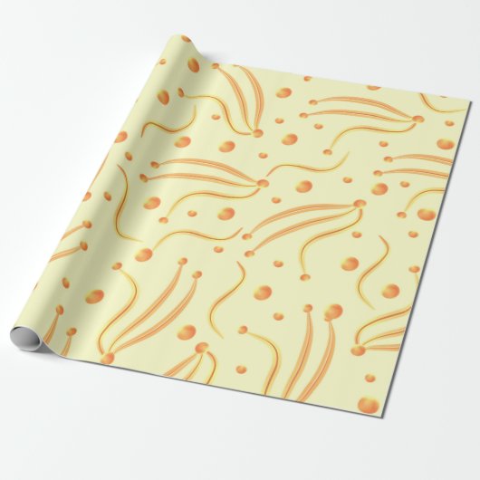 orange und gold geschenkpapier (Ungerollt)