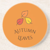 Orange und Gold im Herbst lassen Design-Untersetze Getränkeuntersetzer (Vorne)