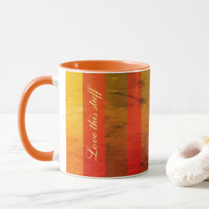 Orange und Gold Tasse