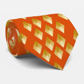 Orange und Golden Diamond Krawatte (Gerollt)