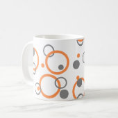 Orange und Grau Farbige Ringe Tasse (Vorderseite Links)