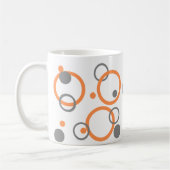 Orange und Grau Farbige Ringe Tasse (Links)