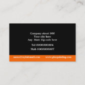 Orange und grau gekreuzte gekrümmte Linien und Kre Visitenkarte (Rückseite)