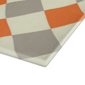 Orange und Grau kariert Schneidebrett (Ecke)