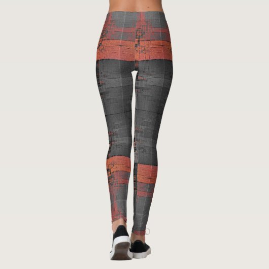 Orange und Grau Leggings (Rückseite)