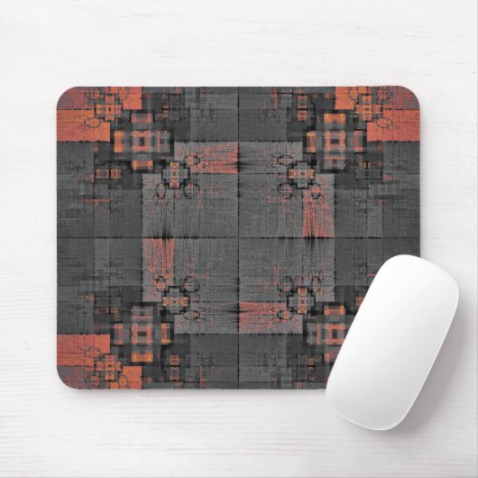 Orange und Grau Mousepad (Mit Mouse)