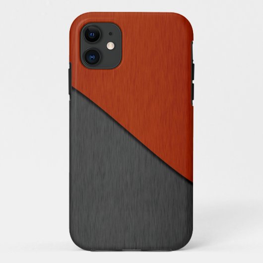 Orange und Graustähle Case-Mate iPhone Hülle (Rückseite)