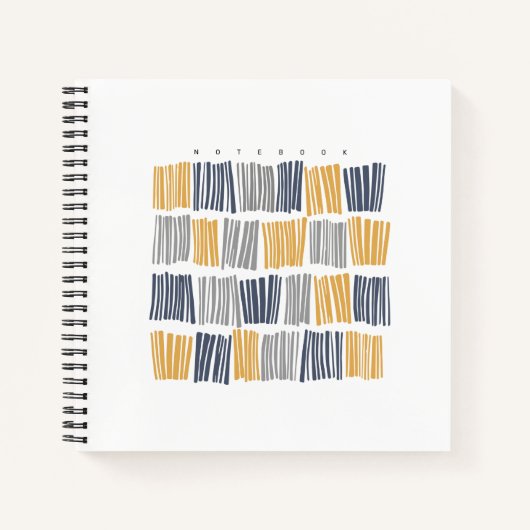 Orange und Gray Abstrakt Spiral Notebook Notizblock (Vorderseite)