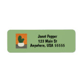 Orange und Gray Acrylic gepolsterte Kaktus-Adresse (Vorne)