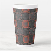 Orange und Gray Crossroads Latte Tasse (Vorderseite)