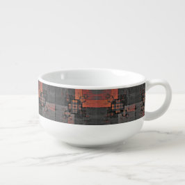 Orange und Gray Crossroads Soup Mug Große Suppentasse