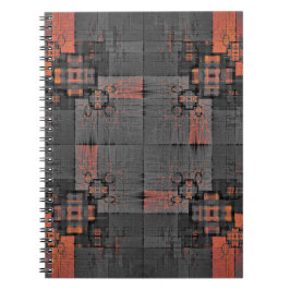 Orange und Gray Crossroads Spiral Notebook Notizblock