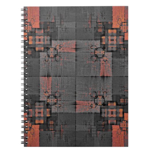 Orange und Gray Crossroads Spiral Notebook Notizblock (Vorderseite)