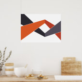 Orange und Gray Geometric Poster (Küche)