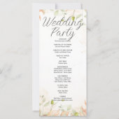 Orange und Green Blätter White Wedding Program (Rückseite)