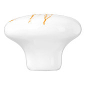 Orange und Green, Carrot Line Art Keramikknauf (Seitenansicht)