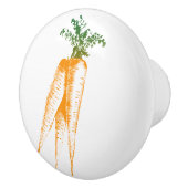 Orange und Green, Carrot Line Art Keramikknauf (Rechts)